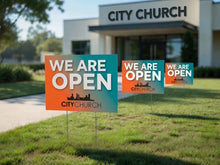 Load image into Gallery viewer, Custom church yard signs outside City Church