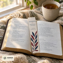 Bookmarks in use at a church or event