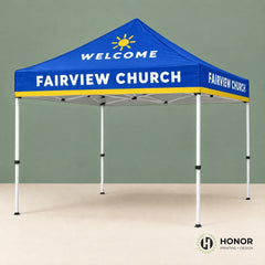 10x10 event tent for a church — Honor Printing + Design