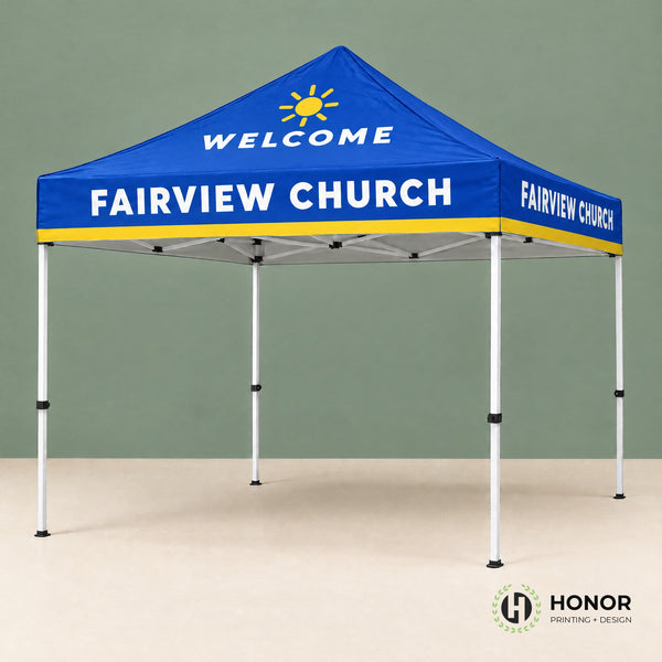 10x10 event tent for a church — Honor Printing + Design