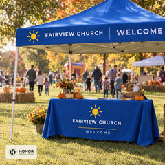 10x10 event tent in use at a church or event