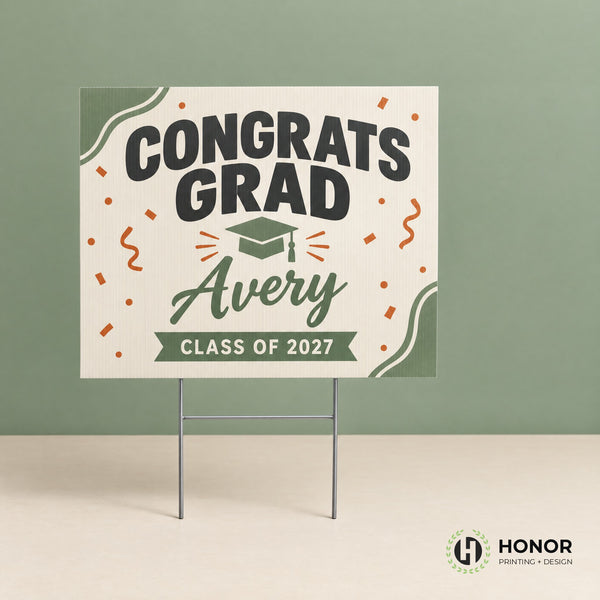 Personalized graduation yard sign — Honor Printing + Design