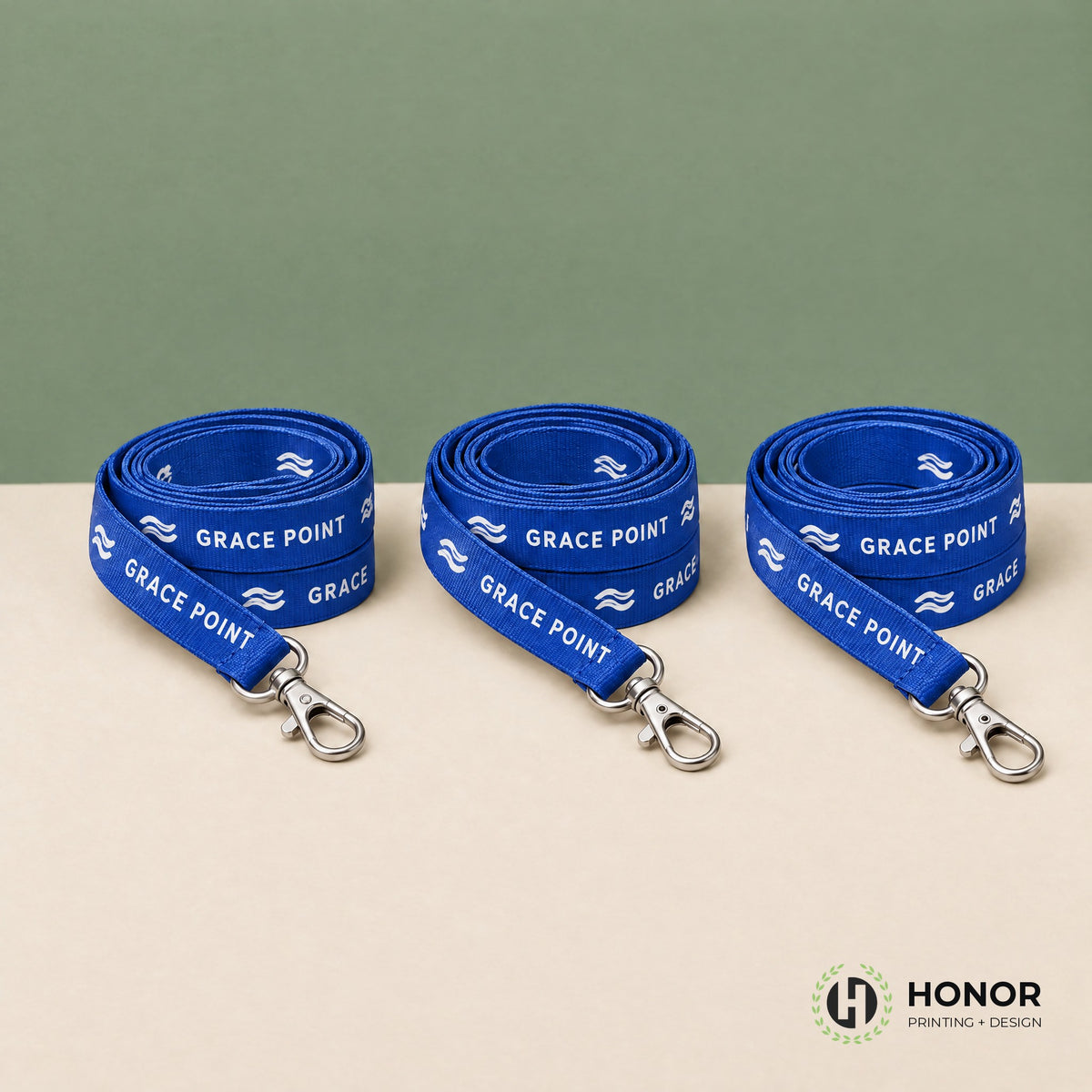 Custom printed lanyards with metal clips — Honor Printing + Design