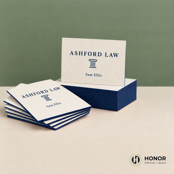 Painted edge business cards for a church — Honor Printing + Design