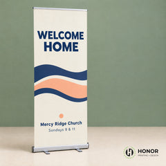 Retractable banner for a church — Honor Printing + Design