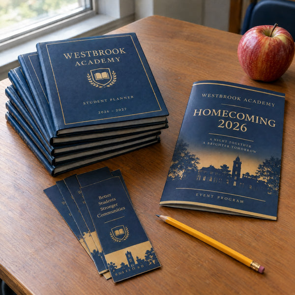 Custom school planners and event programs