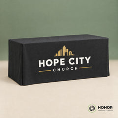 Fitted table cover for a church — Honor Printing + Design