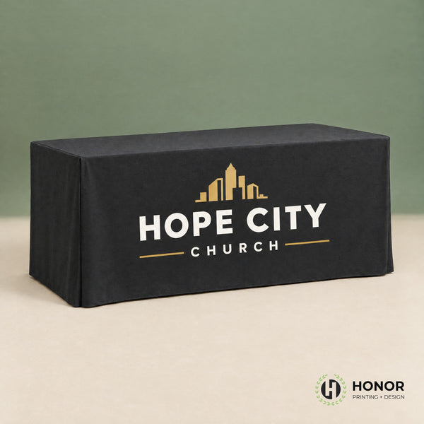 Fitted table cover for a church — Honor Printing + Design