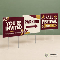 Yard signs for a church — Honor Printing + Design